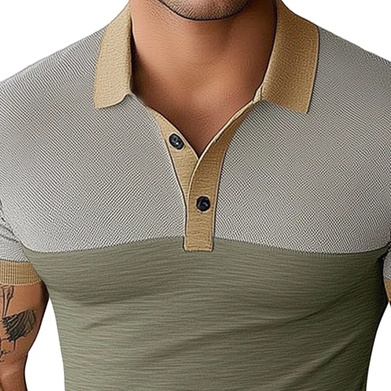 Men's Summer Comfort Knitted Polo Neck T-Shirt MTA2828C0U sold by Manly product image thumbnail 3