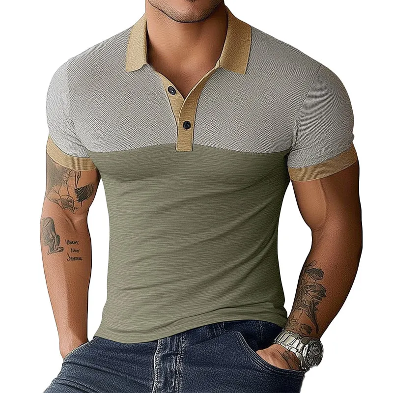 Men's Summer Comfort Knitted Polo Neck T-Shirt MTA2828C0U sold by Manly