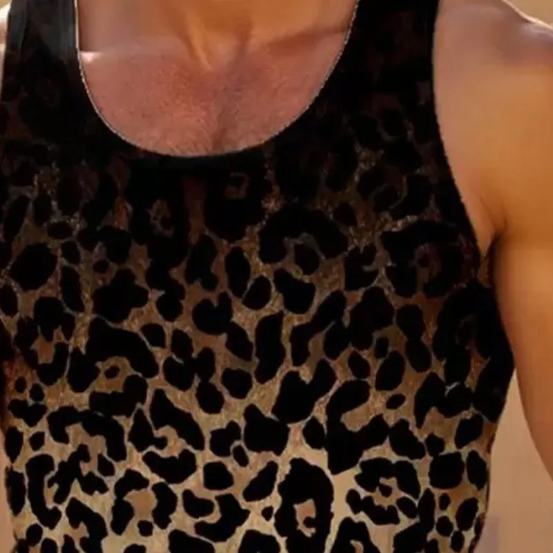 Men's Gradient Leopard Print Tank Top MTA2836C5X sold by Manly product image thumbnail 3