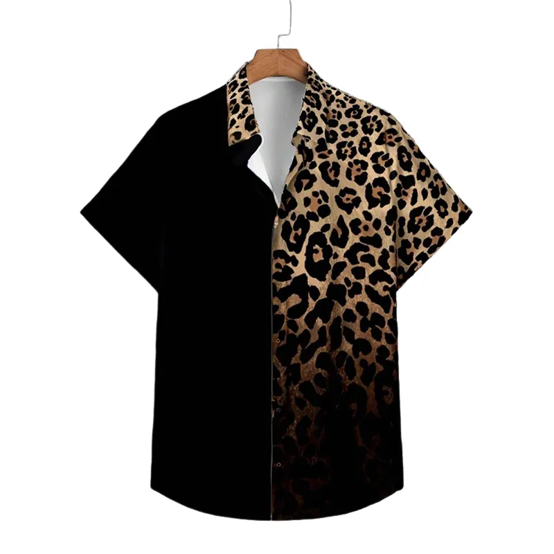 Men's Leopard Print Short Sleeve Shirt MTA2830C0X sold by Manly product image thumbnail 2