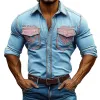 Men's Vintage Western Cowboy Distressed Embroidered Shirt MTA2748C5U sold by Manly