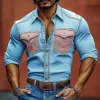 Men's Vintage Western Cowboy Embroidered Button Up Shirt MTA2760C1U sold by Manly