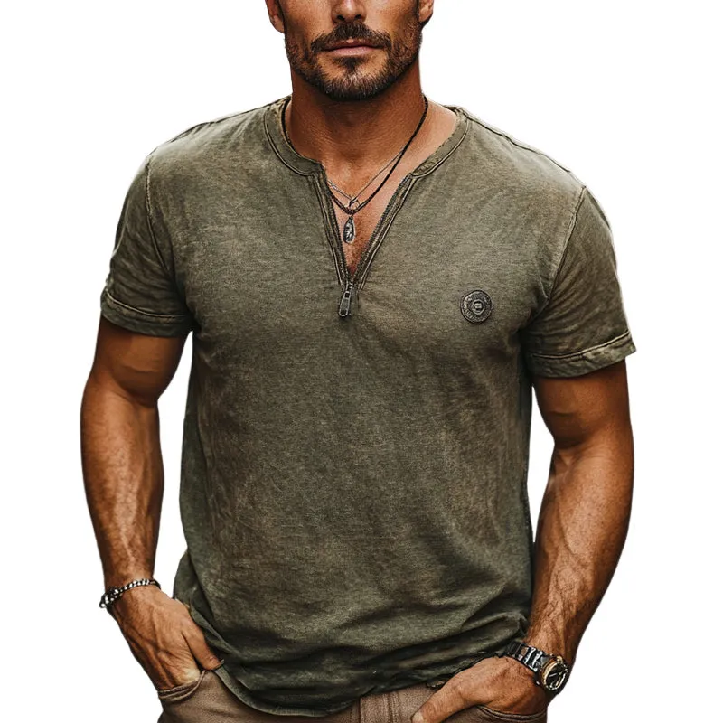 Men's Summer Comfort Vintage Distressed Stretch T-Shirt MTA2768C1U sold by Manly