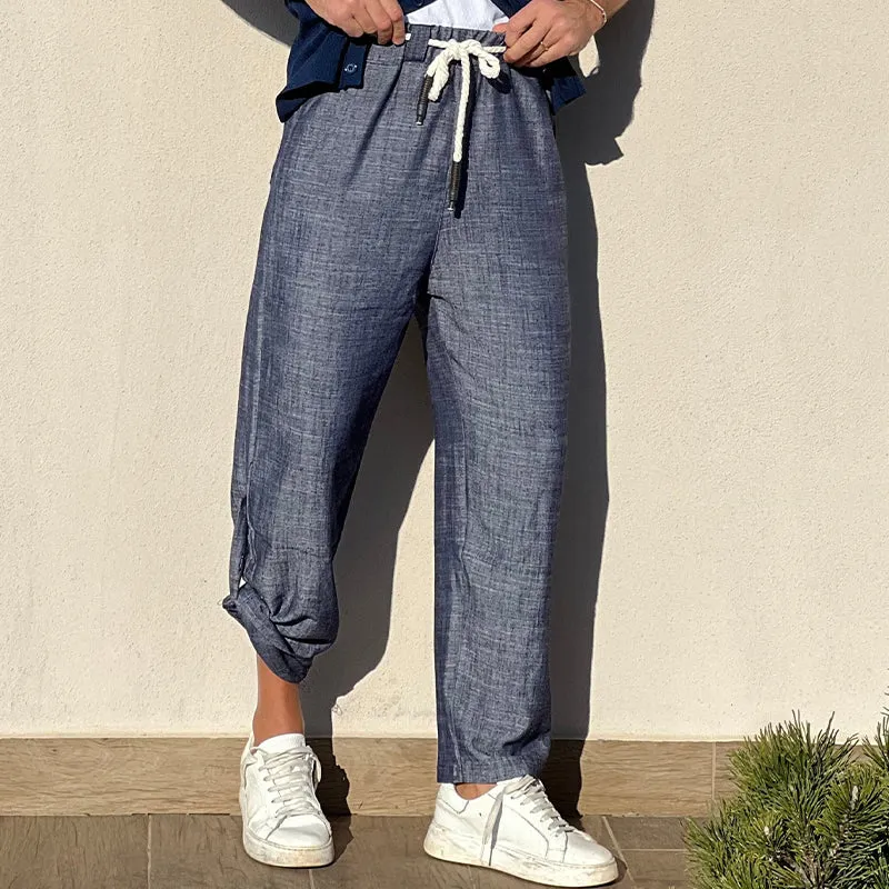 Men's Casual Cotton and Linen Elastic Waist Casual Pants MTA2774C1X sold by Manly product image thumbnail 2