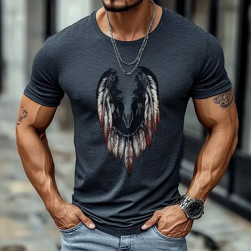 Men's Casual Printed Round Neck Short Sleeve T-Shirt MTA2735C8X sold by Manly product image thumbnail 2