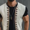 Men's Vintage Embroidered V-Neck Vest MTA2777C3X sold by Manly