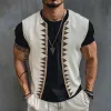 Men's Vintage Embroidered V-Neck Vest MTA2777C3X sold by Manly
