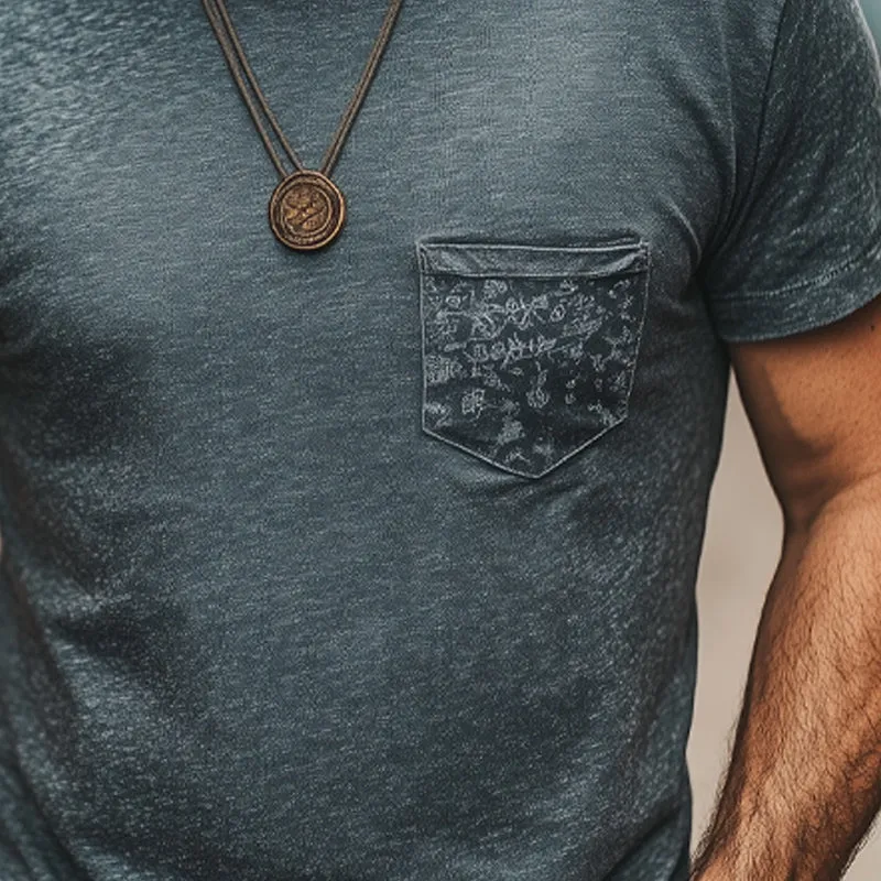 Men's Summer Comfortable and Skin-Friendly Round Neck Casual T-Shirt MTA2739C4U sold by Manly product image thumbnail 3