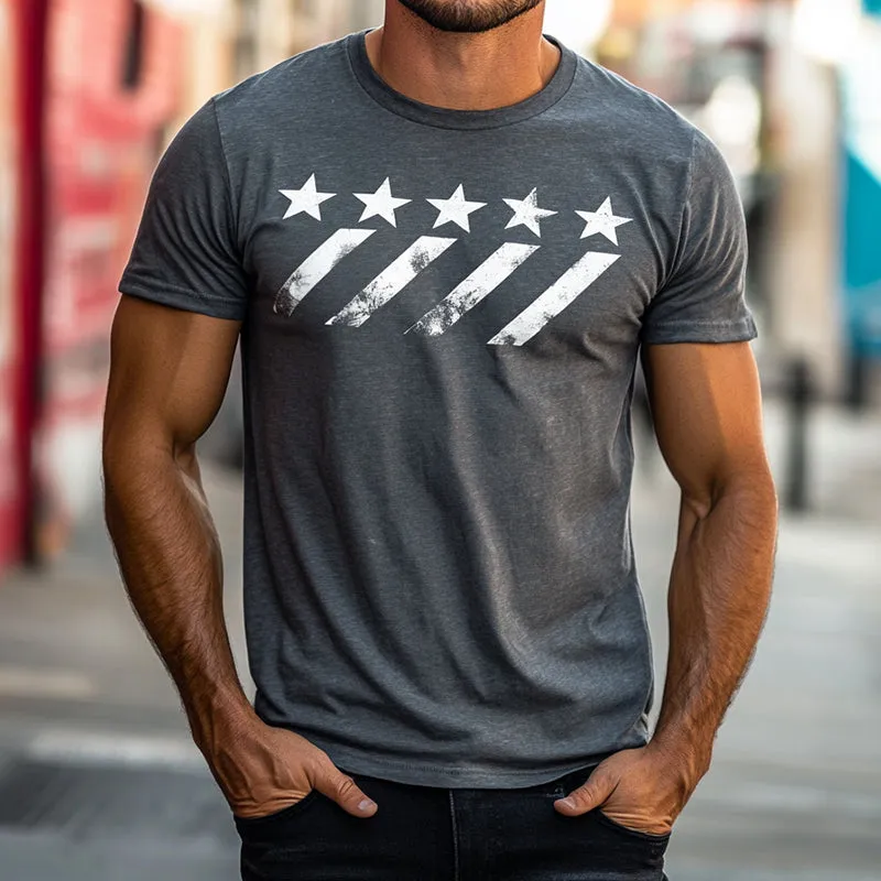 Men's Retro Casual Geometric Print Round Neck Outdoor Short Sleeve T-Shirt MTA3107C7TO sold by Manly product image thumbnail 2
