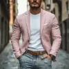 Men's Casual Linen Blended Notched Lapel Single Breasted Slim Fit Blazer MTA3141C9M sold by Manly
