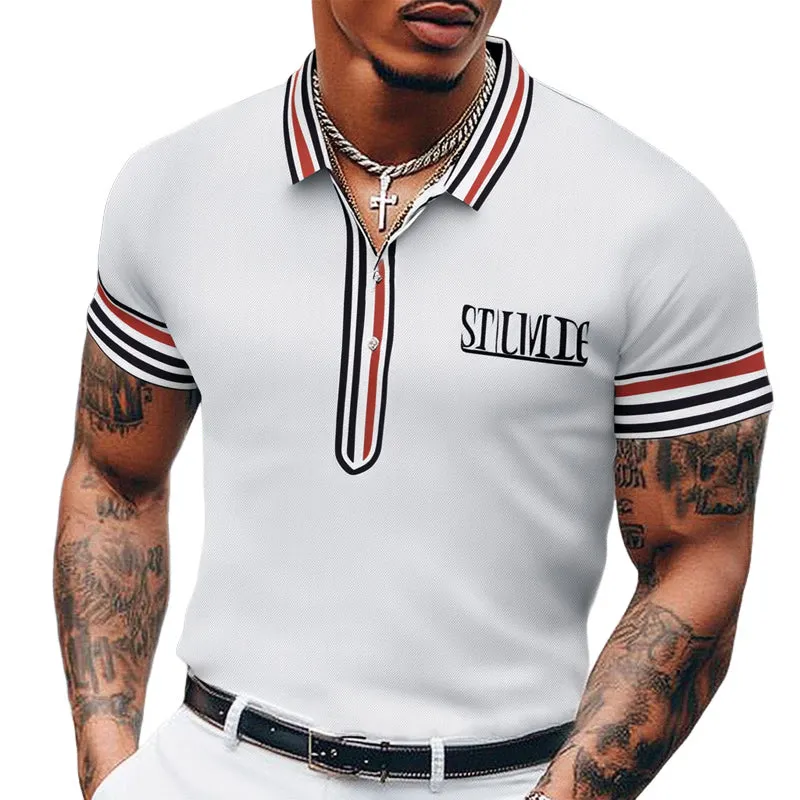 Men's Summer Comfort Polo Neck Short Sleeve T-Shirt MTA3142C8U sold by Manly