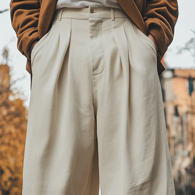 Men's Spring Fashion Casual Loose Cotton and Linen Wide Leg Pants MTA3165C5K sold by Manly product image thumbnail 3