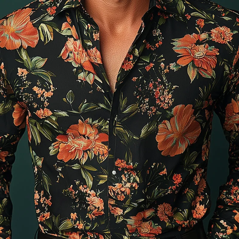 Men's Vintage Western Print Long Sleeve Shirt MTA2801C5P sold by Manly product image thumbnail 3