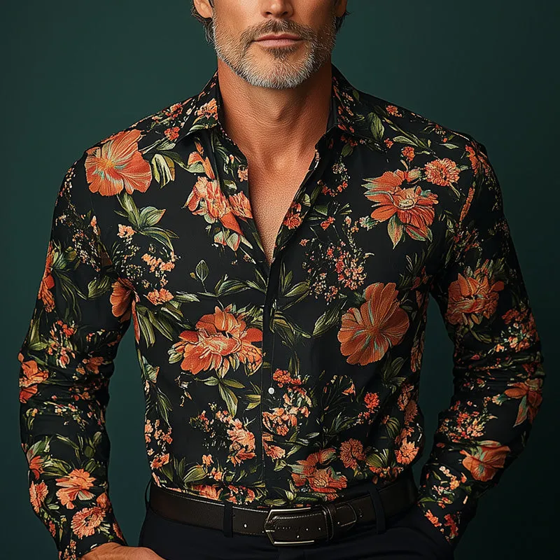 Men's Vintage Western Print Long Sleeve Shirt MTA2801C5P sold by Manly product image thumbnail 2