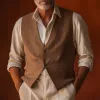 Men's Western Vintage Linen Suit Vest MTA2813C2P sold by Manly