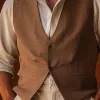Men's Western Vintage Linen Suit Vest MTA2813C2P sold by Manly