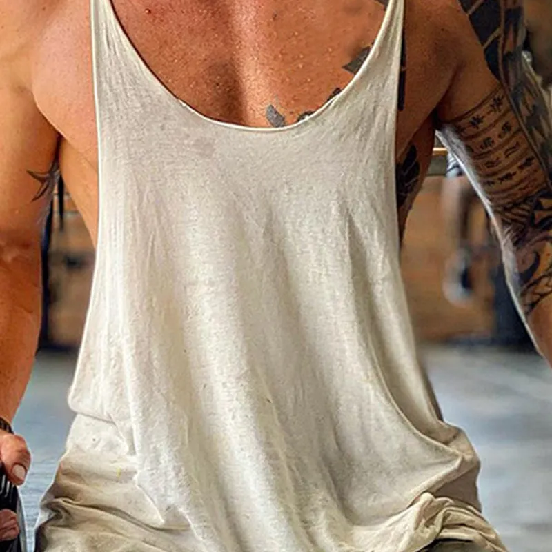 Men's Fitness Casual Cotton Tank Tops MTA0323D6X sold by Manly product image thumbnail 3