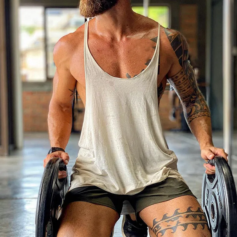 Men's Fitness Casual Cotton Tank Tops MTA0323D6X sold by Manly product image thumbnail 2