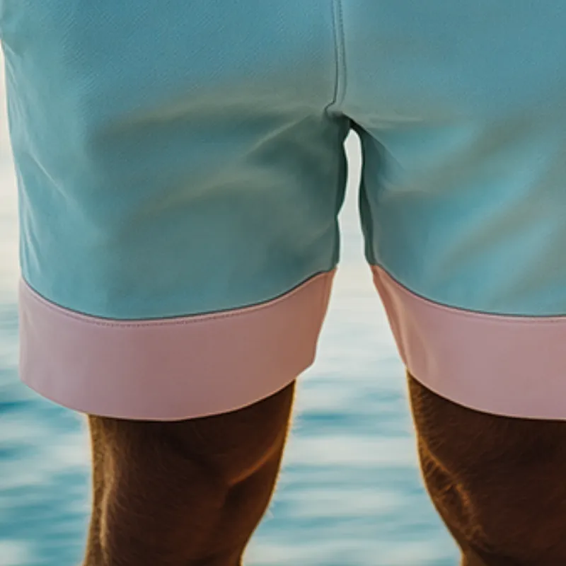 Men's Spring and Summer Fashion Casual Elastic Waist Suede Beach Shorts MTA0353D1K sold by Manly product image thumbnail 3