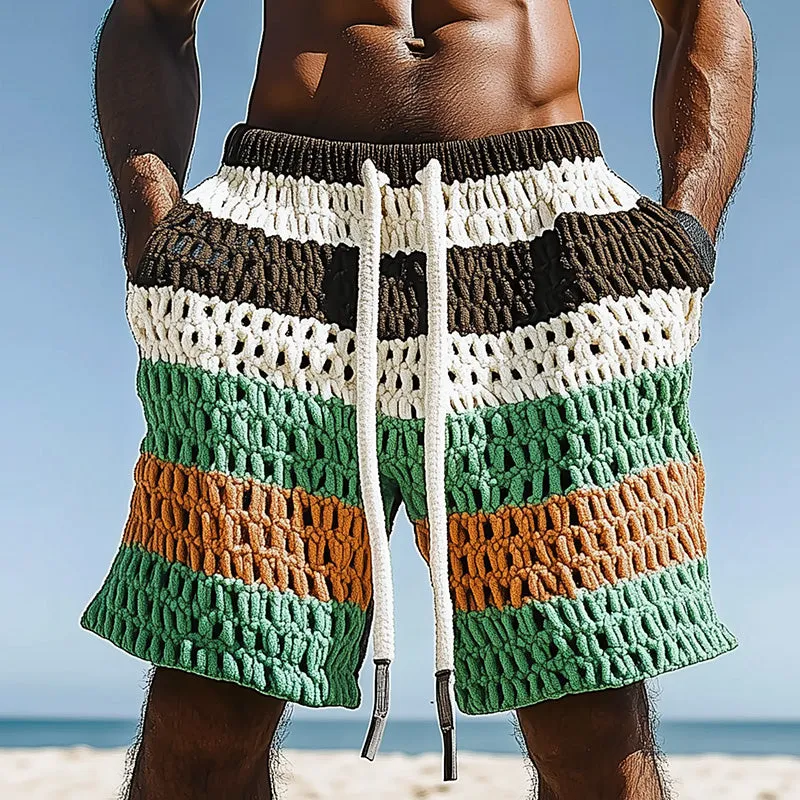 Men's Spring Resort Contrast Woven Casual Sports Shorts MTA0363D4P sold by Manly product image thumbnail 2