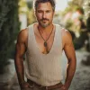 Men's Summer Solid Color Deep V Neck Knitted Tank Top MTA0306D1U sold by Manly