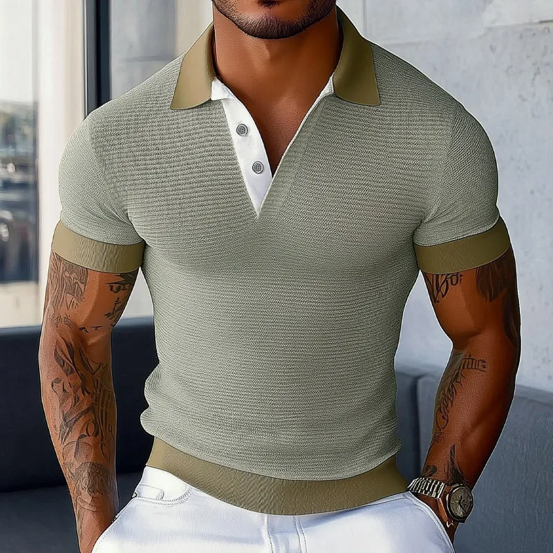 Men's Summer Basic Knitted Slim Polo Shirt MTA0376D1U sold by Manly product image thumbnail 2