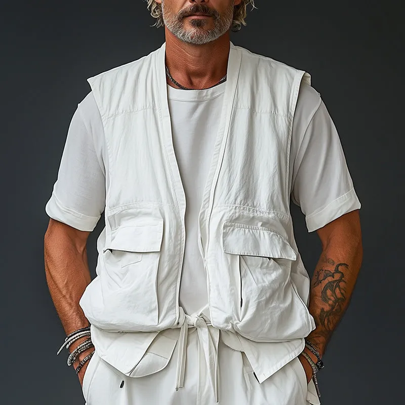 Men's Spring Fashion Simple Solid Color Work Vest MTA3149C7P sold by Manly product image thumbnail 2