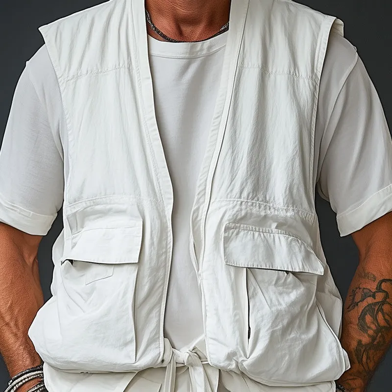 Men's Spring Fashion Simple Solid Color Work Vest MTA3149C7P sold by Manly product image thumbnail 3