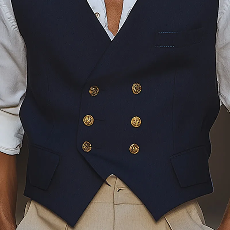 Men's Business Casual Simple Suit Vest MTA3184C2P sold by Manly product image thumbnail 3