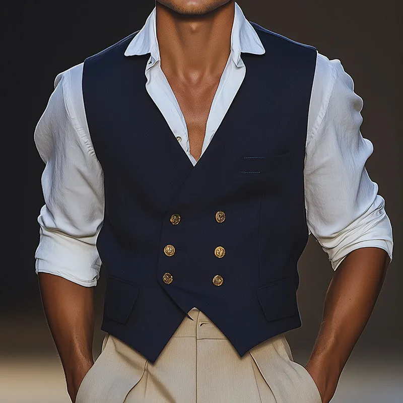 Men's Business Casual Simple Suit Vest MTA3184C2P sold by Manly product image thumbnail 2