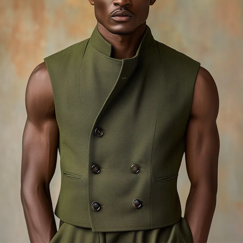 Men's Spring Fashion Stand Collar Sports Casual Vest MTA3188C5P sold by Manly product image thumbnail 2