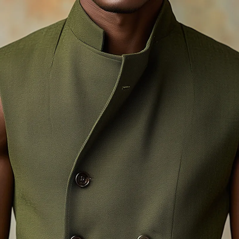 Men's Spring Fashion Stand Collar Sports Casual Vest MTA3188C5P sold by Manly product image thumbnail 3