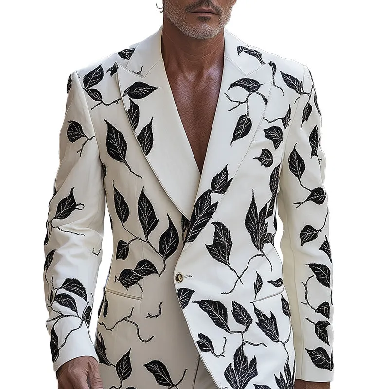 Men's Spring Fashion Thin Printed Suit Jacket MTA3115C1P sold by Manly