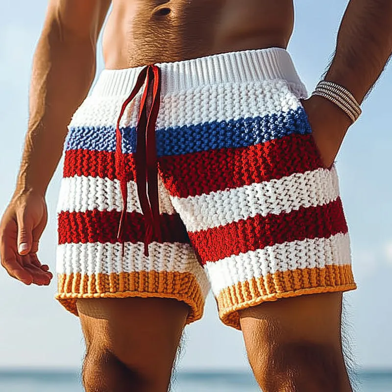 Men's Spring Fashion Striped Woven Sports Casual Shorts MTA0391D5P sold by Manly product image thumbnail 2