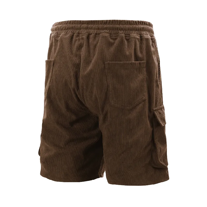Men's Casual Corduroy Multi-Pocket Loose Cargo Shorts MTA3135C9M sold by Manly product image thumbnail 4