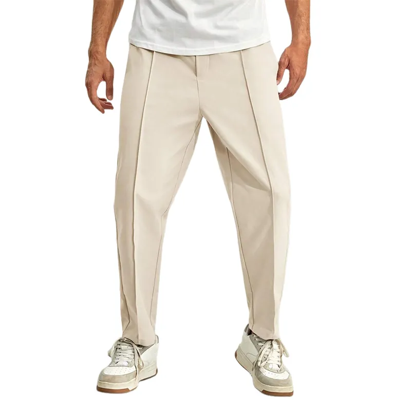 Men's Solid Color Casual Elastic Waist Pants MTA0351D2X sold by Manly