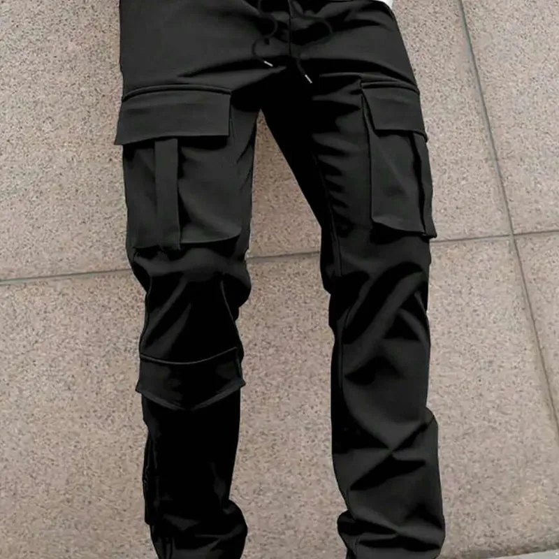 Men's Solid Color Casual Multi-Pocket Cargo Pants MTA0303D7X sold by Manly product image thumbnail 3