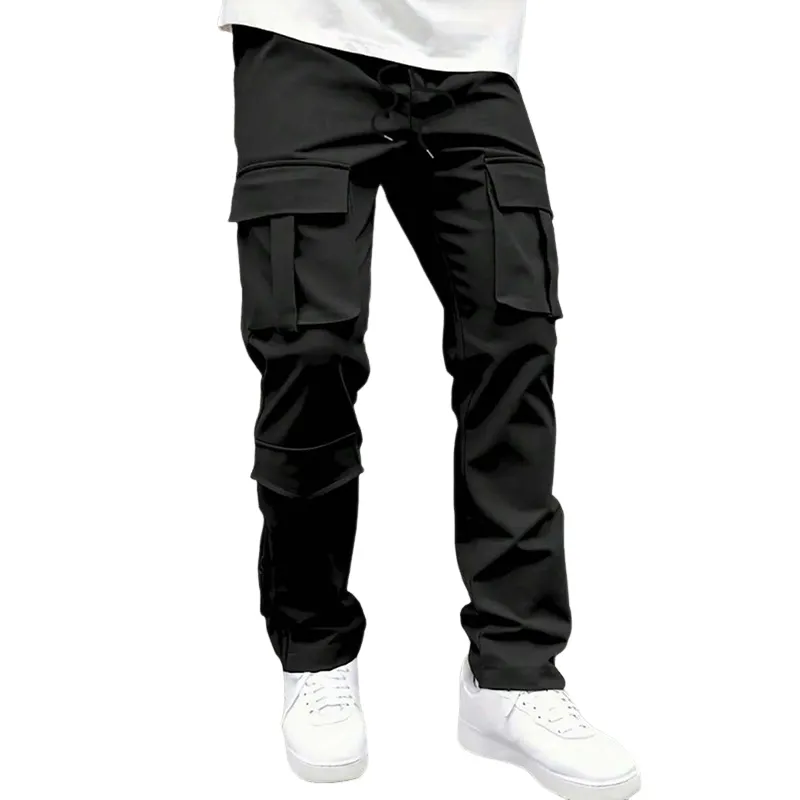 Men's Solid Color Casual Multi-Pocket Cargo Pants MTA0303D7X sold by Manly product image thumbnail 2
