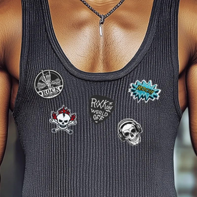 Men's Retro Trend Rock Knit Tank Top MTA0273D6TO sold by Manly product image thumbnail 3