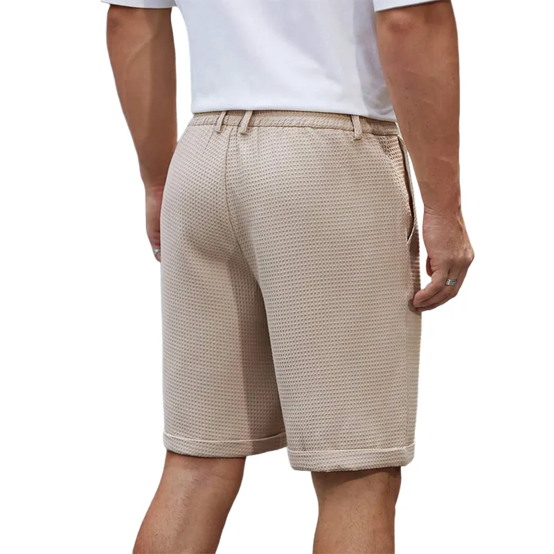 Men's Solid Waffle Plain Casual Shorts MTA0315D8X sold by Manly product image thumbnail 3