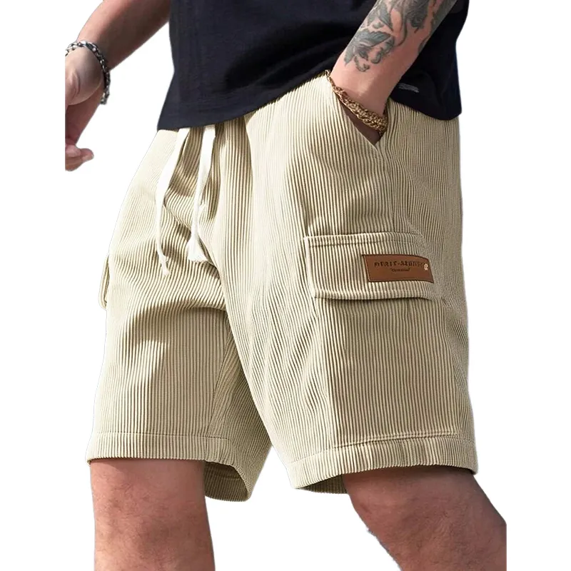 Men's Solid Corduroy Cargo Shorts MTA0333D5X sold by Manly