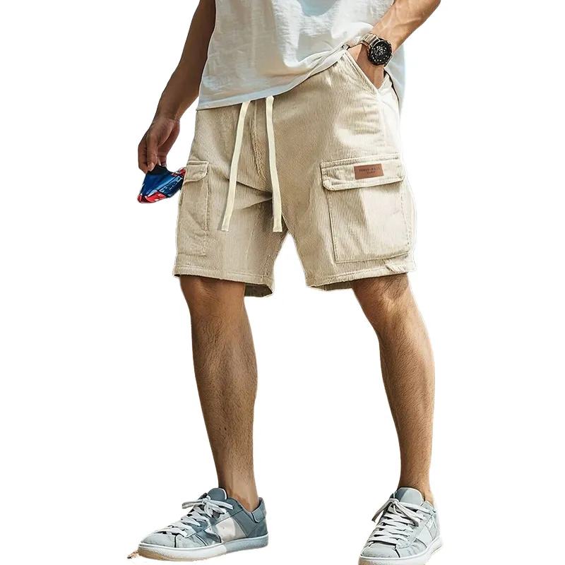 Men's Solid Corduroy Cargo Shorts MTA0333D5X sold by Manly product image thumbnail 2