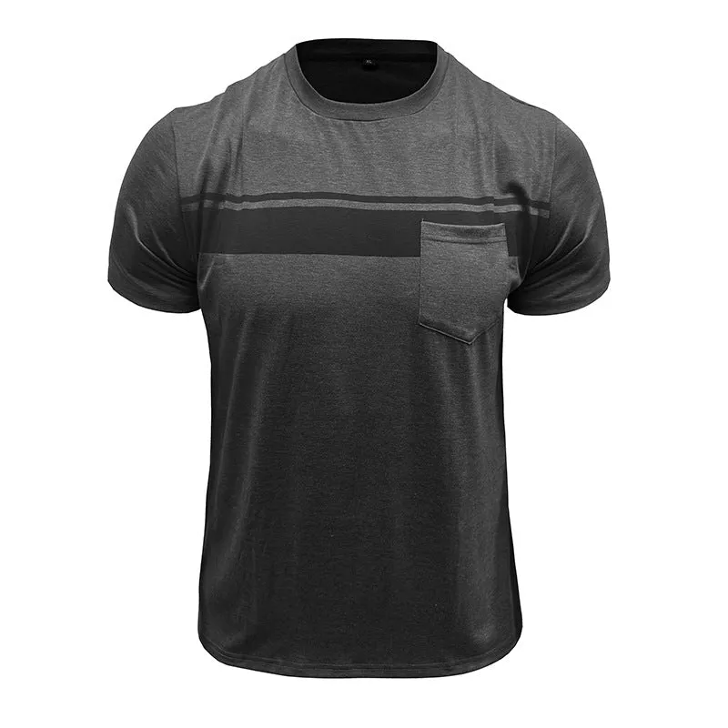 Men's Casual Printed Round Neck Short Sleeve T-Shirt MTA0182D5X sold by Manly product image thumbnail 4