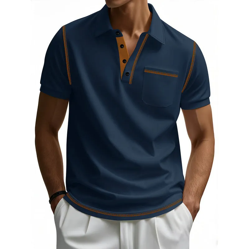 Men's Casual Cotton Short Sleeve POLO Shirt MTA0110D8X sold by Manly product image thumbnail 3