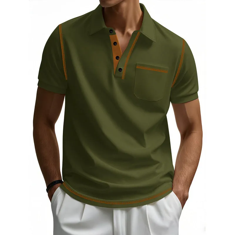 Men's Casual Cotton Short Sleeve POLO Shirt MTA0110D8X sold by Manly product image thumbnail 4