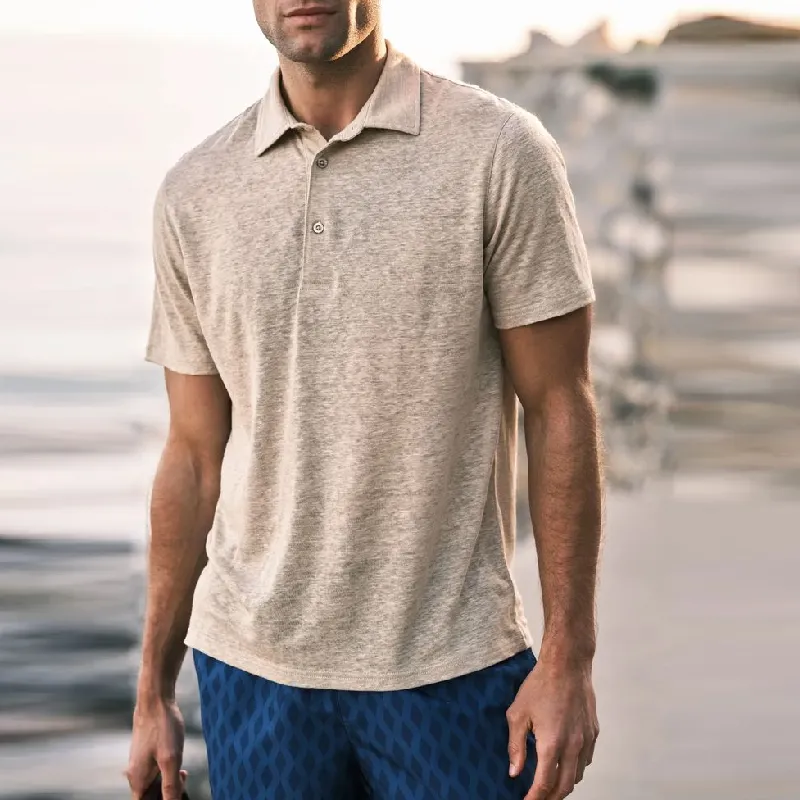 Men's Casual Comfort Cotton Lapel Loose Short Sleeve Polo Shirt MTA3129C2M sold by Manly product image thumbnail 2