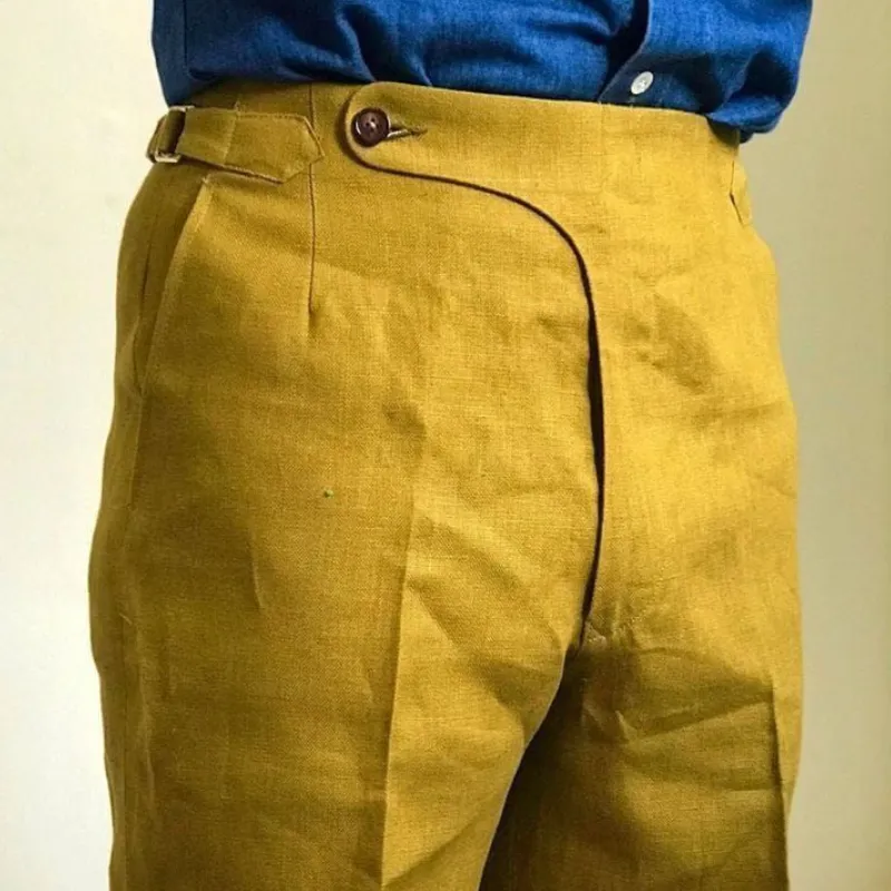 Men's Casual Comfortable Breathable Linen Blended Suit Shorts MTA3164C1M sold by Manly product image thumbnail 3