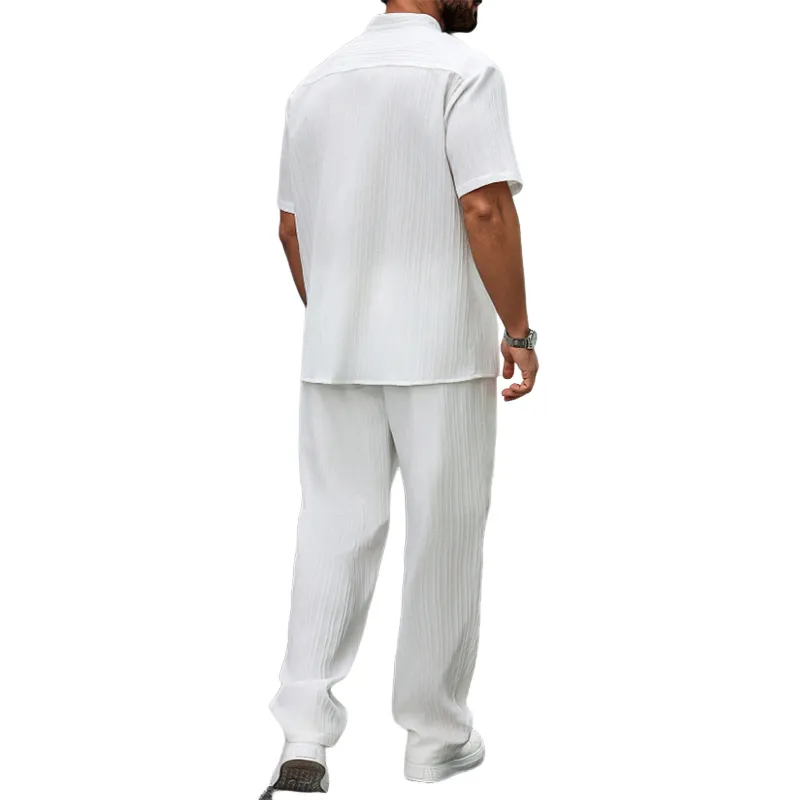 Men's Spring Summer Fashion Casual Cool Short Sleeve Shirt Style Long Set MTA0150D5K sold by Manly product image thumbnail 2