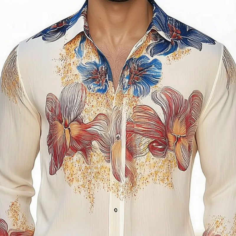 Men's Summer Brightly Printed Casual Skin-Friendly Shirt MTA0169D3U sold by Manly product image thumbnail 3