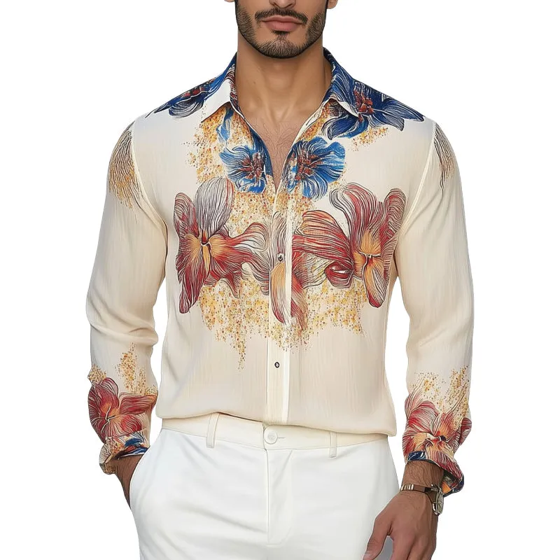 Men's Summer Brightly Printed Casual Skin-Friendly Shirt MTA0169D3U sold by Manly